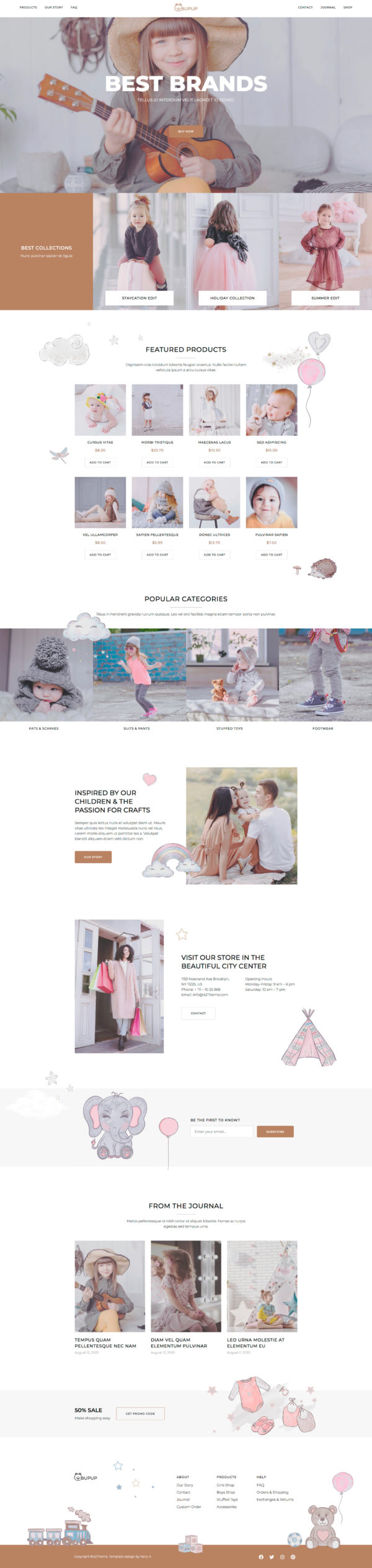 Homepage visual design